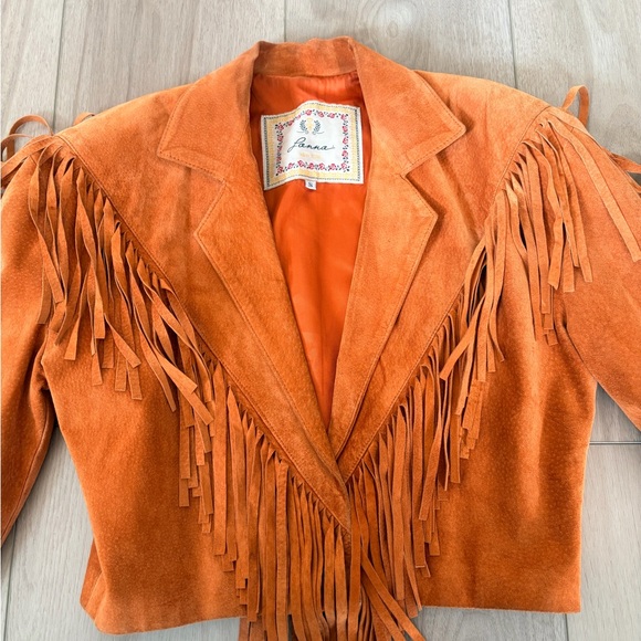 Vtg women’s fringe leather jacket western made in USA Lanna New York - Picture 3 of 7